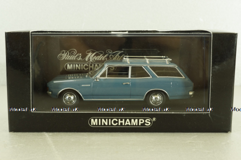 Opel Rekord (C) break 1966, blue, 430046111, Minichamps 1:43