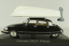 Citroen DS 21 Pallas 1972 with boat in goppa, black, 157072, Norev 1:43