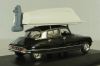 Citroen DS 21 Pallas 1972 with boat in goppa, black, 157072, Norev 1:43