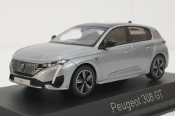 Peugeot 308 GT 2021 Artense Grey, 473931, Norev 1:43