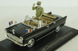 Simca V8 Chamboard Presidentielle 1960 W/Figure General de Gaulle, Norev 1:43