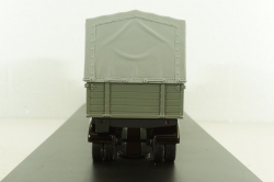 Bussing 8000 with trailer "Deutsche Bundespost" telecommunications services, grey, Schuco 1:43