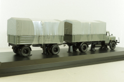 Bussing 8000 with trailer "Deutsche Bundespost" telecommunications services, grey, Schuco 1:43