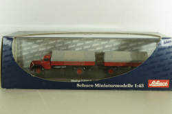 Magirus S 6500 with trailer, red, 03162, Schuco 1:43