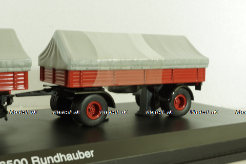 Magirus S 6500 with trailer, red, 03162, Schuco 1:43