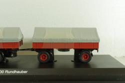 Magirus S 6500 with trailer, red, 03162, Schuco 1:43