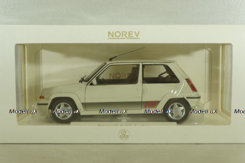 Renault 5 Supercinq GT Turbo Ph II 1989, white, 185206, Norev 1:18