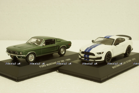 Ford Mustang GT390 + Ford Mustang Shelby GT350R (2016), Ford Mustang Collection #1, 1:43 Набор!