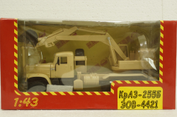 Краз-255Б ЭОВ-4421, Экскаватор бежевый, Н740, Наш Автопром 1:43
