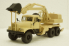 Краз-255Б ЭОВ-4421, Экскаватор бежевый, Н740, Наш Автопром 1:43
