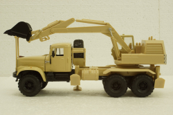 Краз-255Б ЭОВ-4421, Экскаватор бежевый, Н740, Наш Автопром 1:43