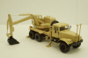 Краз-255Б ЭОВ-4421, Экскаватор бежевый, Н740, Наш Автопром 1:43