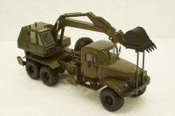 Краз-255Б1 ЭОВ-4421, Экскаватор хаки, Н739, Наш Автопром 1:43