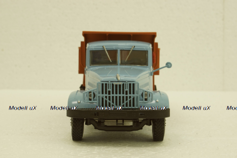 Краз-222Б самосвал, 1963г, голубой/оранжевый, Н770, Наш Автопром 1:43