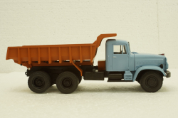 Краз-222Б самосвал, 1963г, голубой/оранжевый, Н770, Наш Автопром 1:43