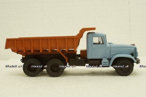 Краз-222Б самосвал, 1963г, голубой/оранжевый, Н770, Наш Автопром 1:43