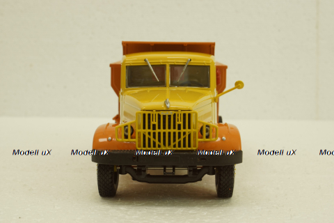 Краз-222Б самосвал, выствочный, желтый/оранжевый, Н767, Наш Автопром 1:43