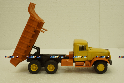 Краз-222Б самосвал, выствочный, желтый/оранжевый, Н767, Наш Автопром 1:43