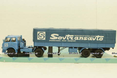 Маз-504В с п/прицепом 5205А Совстрансавто синий, Н785, Наш Автопром 1:43