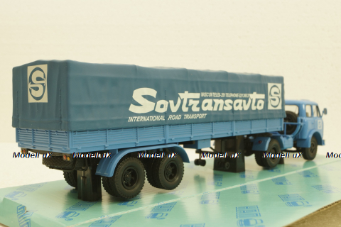 Маз-504В с п/прицепом 5205А Совстрансавто синий, Н785, Наш Автопром 1:43