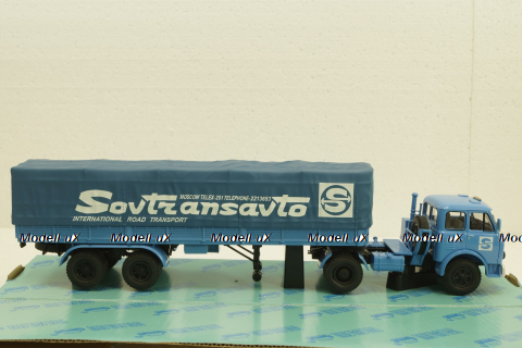 Маз-504В с п/прицепом 5205А Совстрансавто синий, Н785, Наш Автопром 1:43