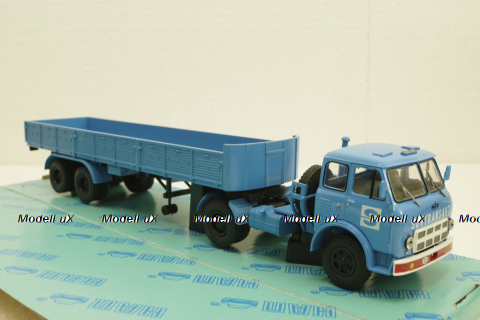 Маз-504В с п/прицепом 5205А Совстрансавто синий, Н785, Наш Автопром 1:43