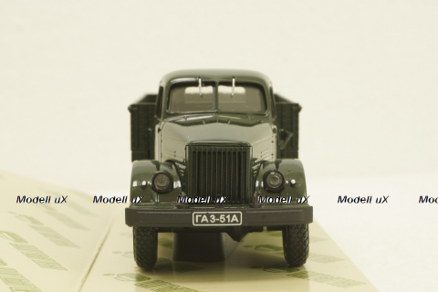  Газ-51А, зеленый бортовой, Н255, Наш Автопром 1:43