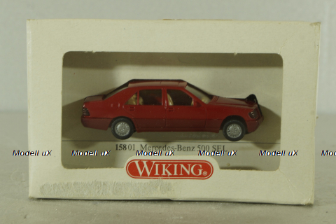 Mercedes 500 SEL (W140) 1991, red, 15801, Wiking 1:87