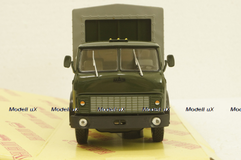 Маз-516Б, хаки, борт с тентом, Н295, Наш Автопром 1:43