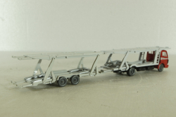 Mercedes 1729 Auto transporter, red/grey, 58000, Wiking 1:87