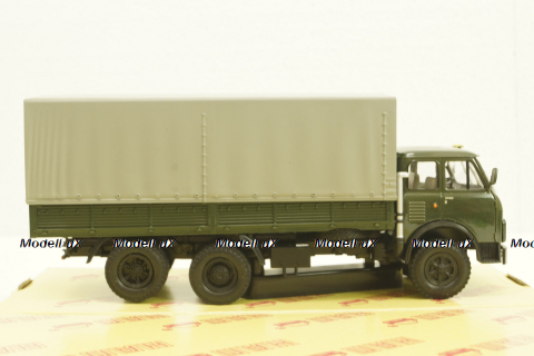 Маз-516Б, хаки, борт с тентом, Н295, Наш Автопром 1:43
