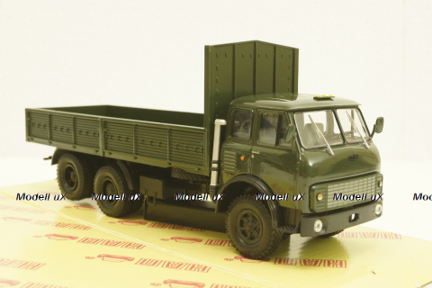 Маз-516Б, хаки, борт с тентом, Н295, Наш Автопром 1:43