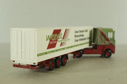 Renault Magnum AE 520 Ti with trailer 1990, green/red, 5460037, Wiking 1:87