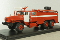 АЦ-7,5-40 пожарная автоцистерна на шасси Урал-4320 с бел. Полосами 1980, SSM1228, SSM 1:43