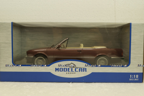BMW 325i E30 Cabriolet  darkred metallic, 1985, MCG18380, MCG 1:18