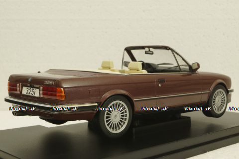 BMW 325i E30 Cabriolet  darkred metallic, 1985, MCG18380, MCG 1:18