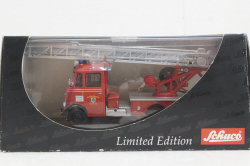 Mercedes L 319 "Feuerwehr" mit  Drehleiter DL 18, 02807, Schuco 1:43