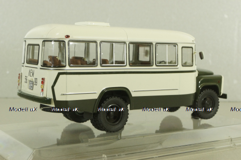 Кавз-685М, автобус 1985г., бело-зеленый, 168506, Dip Models 1:43