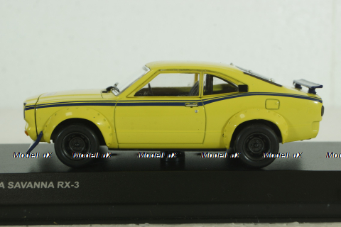 Mazda Savannah RX-3 Test Car, yellow, 03196A, Kyosho 1:43