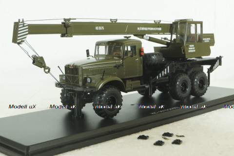 Краз-255Б1 КС-3575 Автокран, хаки,  SSM1183,  SSM 1:43