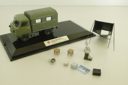 Уаз-450Д, АКД-64 (передвижной армейский кинотеатр), с аксессуарами 145005,  DiP Models 1:43