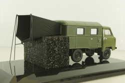 Уаз-450Д, АКД-64 (передвижной армейский кинотеатр), с аксессуарами 145005,  DiP Models 1:43