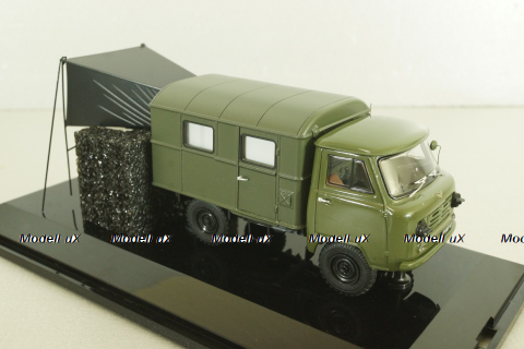 Уаз-450Д, АКД-64 (передвижной армейский кинотеатр), с аксессуарами 145005,  DiP Models 1:43
