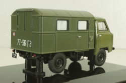 Уаз-450Д, АКД-64 (передвижной армейский кинотеатр), с аксессуарами 145005,  DiP Models 1:43