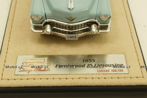 Cadillac Fleetwood 75 Limousine, blue, 1955, STM55103, Stamp Models 1:43