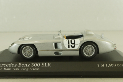 Mercedes 300 SLR #19 24h Le Mans 1955, Fangio/Moss, silver, 432553000, Minichamps 1:43