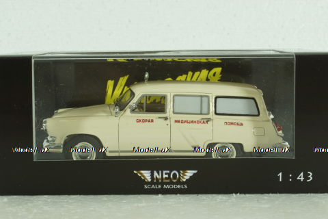 Газ-22Б Волга, Скорая помощь 1966, из к/ф Кавказская пленница, 43813, NEO 1:43