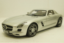 Mercedes SLS AMG Gullwing Coupe (C197) 2009, silver metallic, 183490, Norev 1:18
