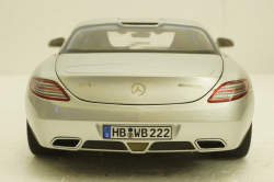 Mercedes SLS AMG Gullwing Coupe (C197) 2009, silver metallic, 183490, Norev 1:18
