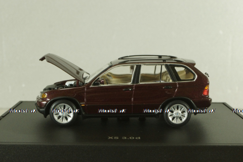 BMW X5 3.0 d (E53) 1999, dark red, 80429411690, Minichamps 1:43